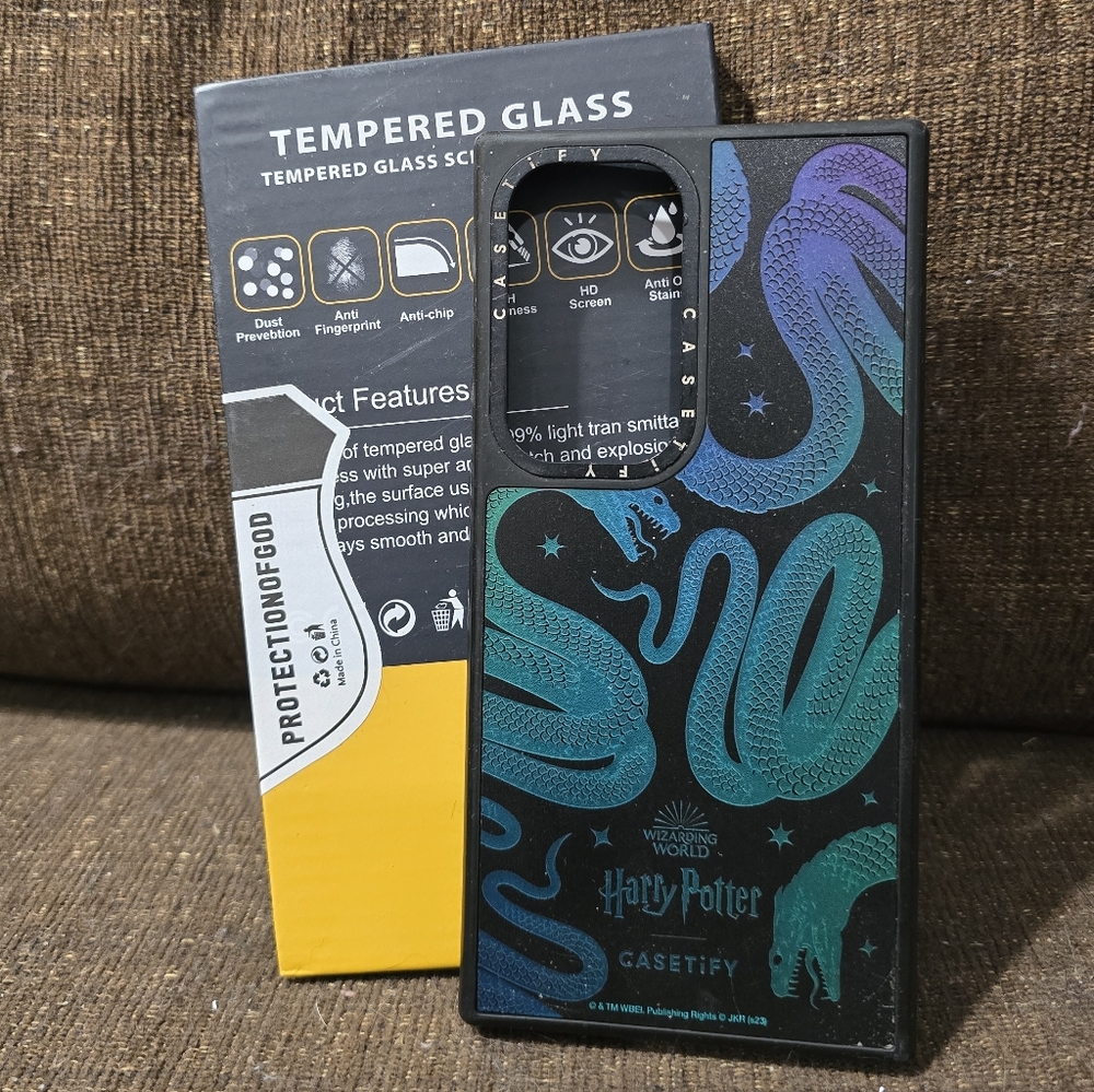 S24 Ultra Basilisk Casetify Case and Tempered Glass Screen Protector